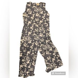 Michael Kors Jumpsuit.  Size: XL.  Gold zipper at the shoulder.  Wide leg.